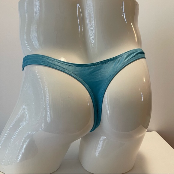 Mens Thong G-String Blue Medium Shiny New With Tags Go-Go - Picture 6 of 6